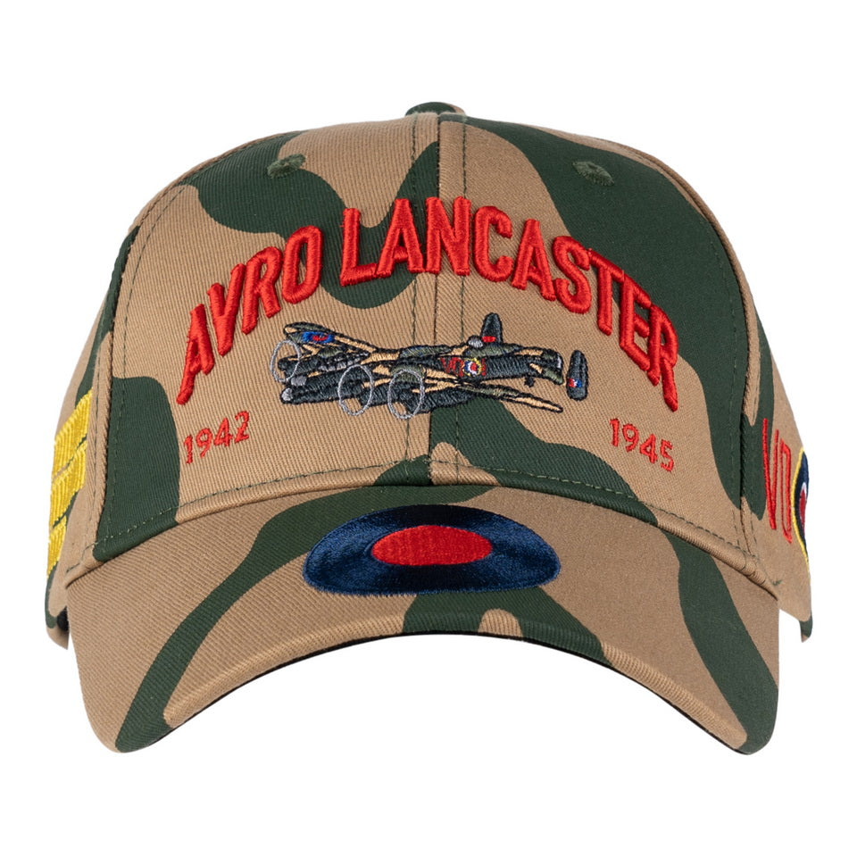 Avro Lancaster Bomber Baseball Cap WW2 Embroidered Camo British Army Military Royal Air Force