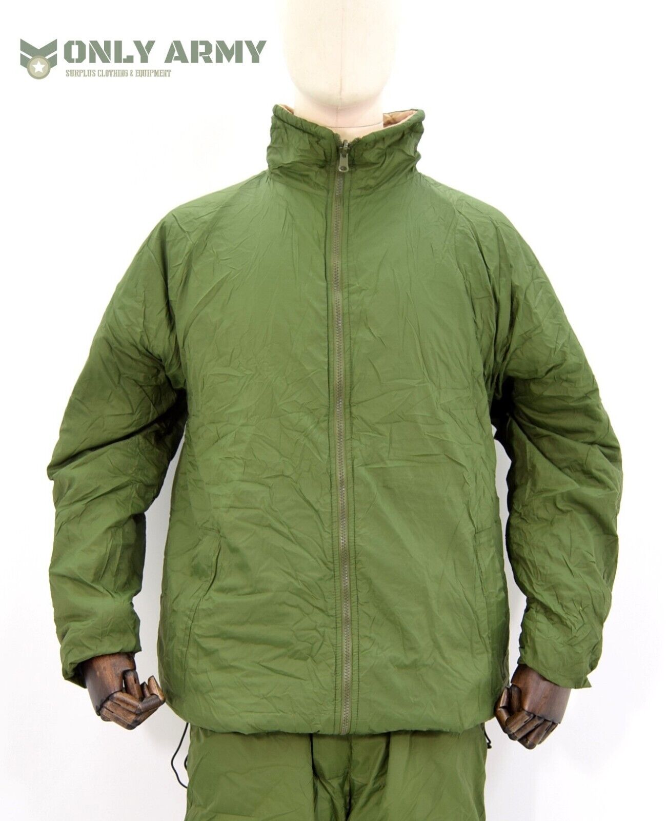 British Army Softie Jacket Thermal Reversible Olive / Sand Cold Weather Puffer