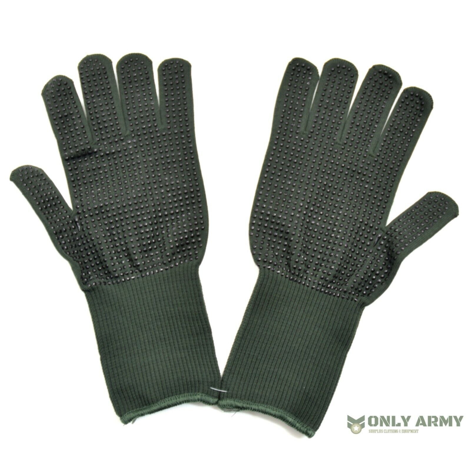 NEW - British Army Issue Grip Gloves Combat Contact Gripper Glove ARAMID Olive 