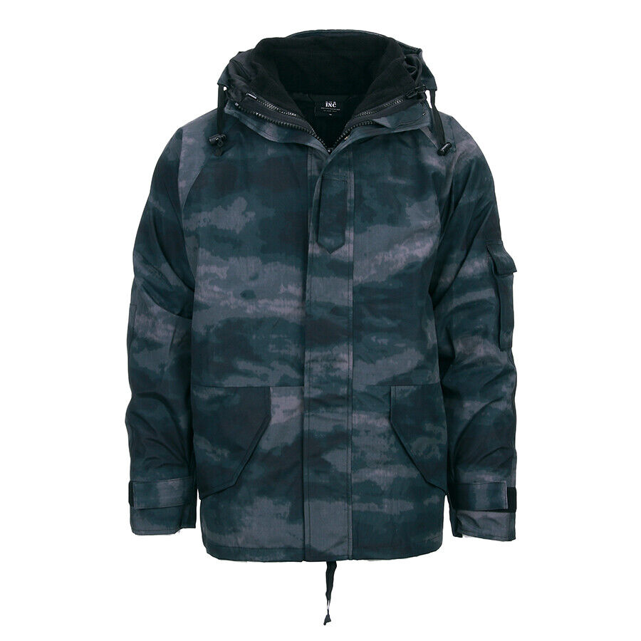 ECWCS Waterproof Windproof Jacket With Removable Fleece A-TACS LE Night Camo