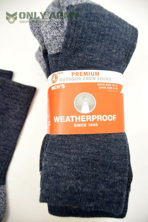 4 x Pairs Blue WEATHERPROOF® Outdoor Socks Thermal Cushioned Work Hiking Walking