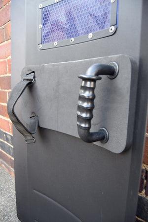 RARE Metal Ex Police Army Riot Shield Public Order Protective Armadillo Airsoft