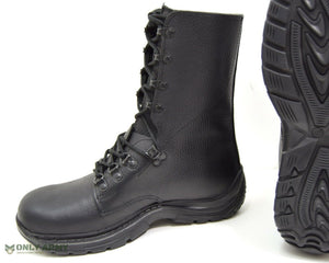 NEW Swiss Army Para Boots Black Leather New Issue Combat Paratrooper Boot Surplu