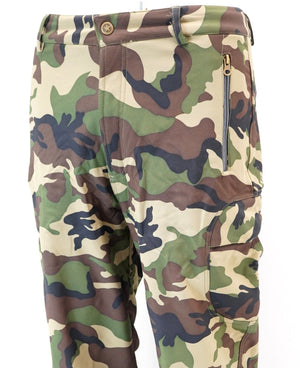 Woodland Tactical Softshell Waterproof Fleece Lined Army Combat Trousers Pants
