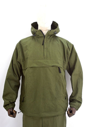 OD Olive Wool Lined Winter Smock Canvas Cotton Anorak Buffalo Top Hooded Jacket