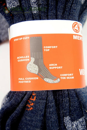 4 x Pairs Blue WEATHERPROOF® Outdoor Socks Thermal Cushioned Work Hiking Walking