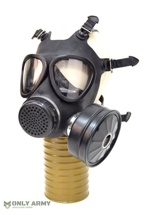 RARE Army Military Surplus Black Rubber Gas Mask 40MM Filter Protective British