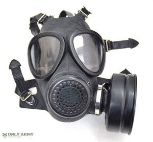 RARE Army Military Surplus Black Rubber Gas Mask 40MM Filter Protective British