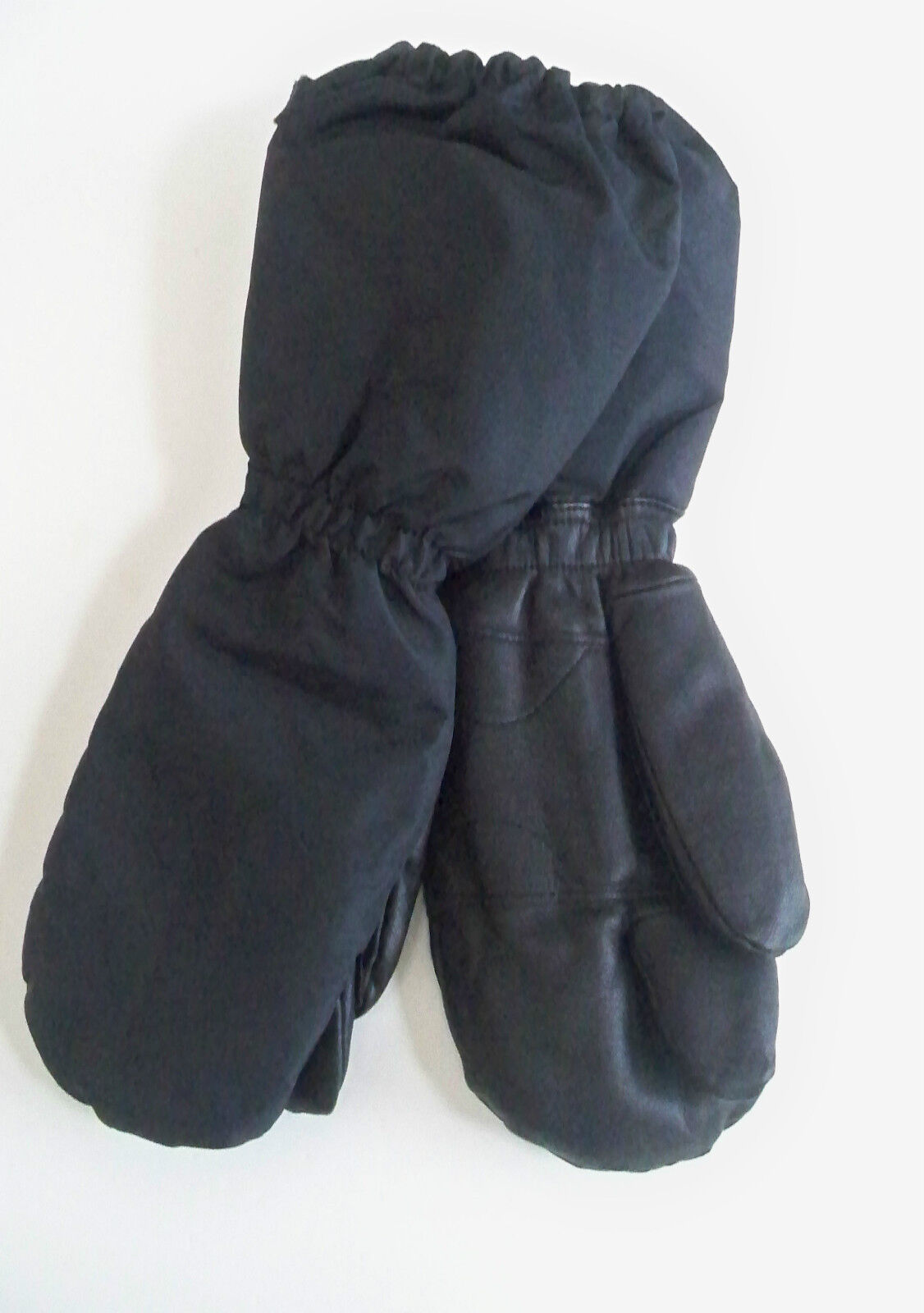 Army Mittens With Trigger Finger Military Leather Fur Lined Waterproof Winter