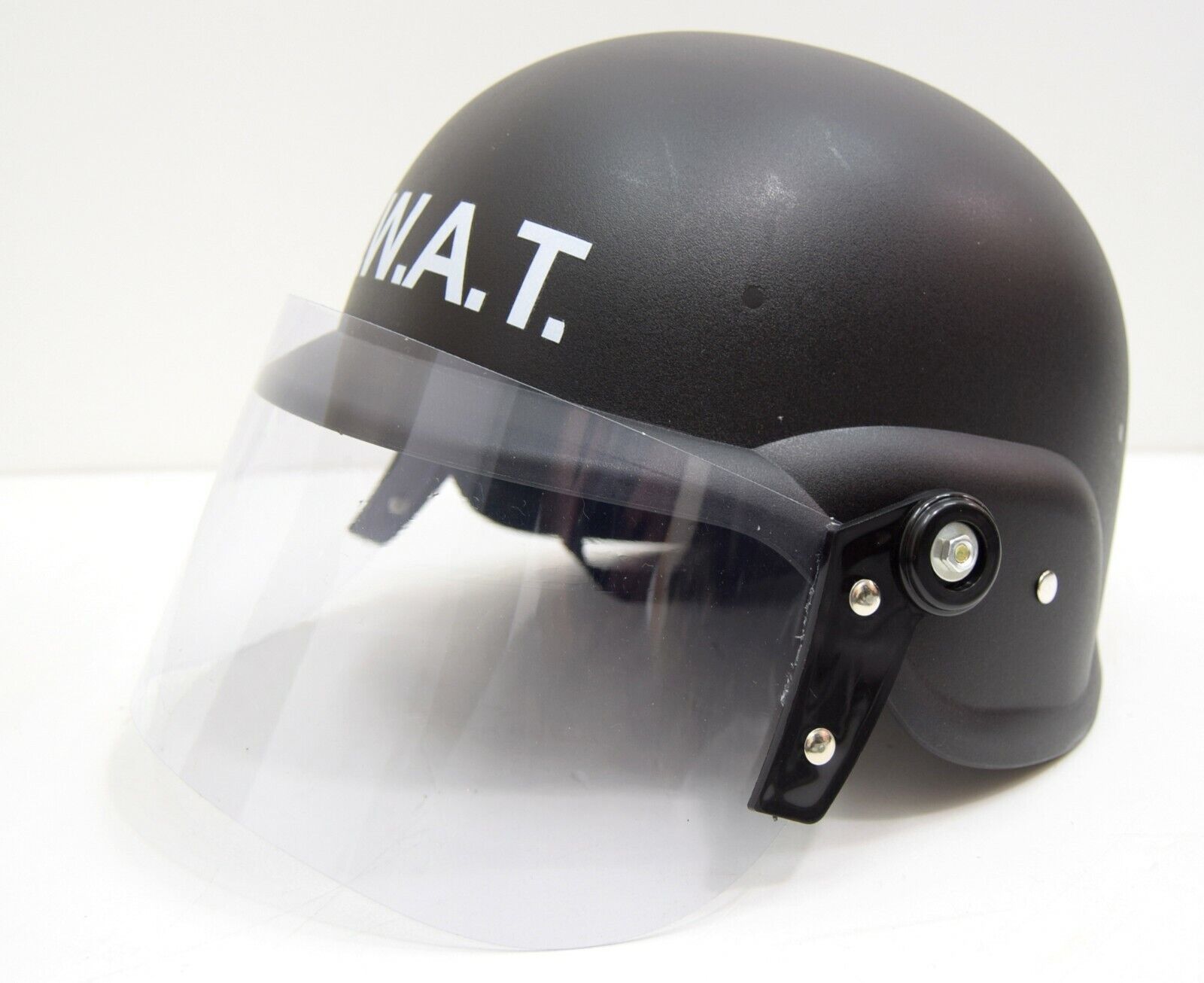 SWAT Style PASGT Plastic Helmet With Visor US Military Police Repro Black M88 