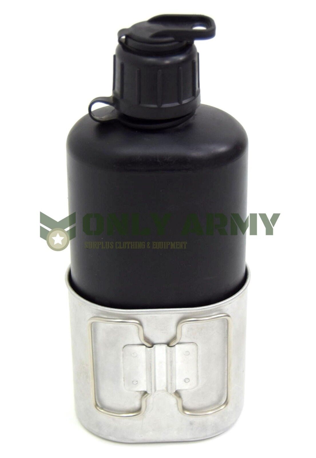 Swiss Army Bottle + Cup Military Canteen Camping Outdoor Metal Boiling Cooking