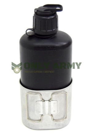 Swiss Army Bottle + Cup Military Canteen Camping Outdoor Metal Boiling Cooking