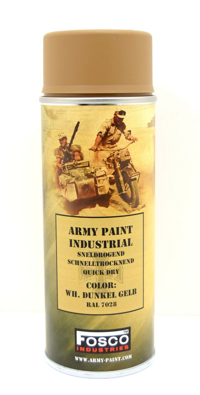 DUNKEL GELB Army Spray Paint Cans 400ml Dark Yellow RAL 7028 Military Spec