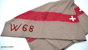 Swiss Army Wool Blanket Stripe & Cross High Quality Military Bedding Camping
