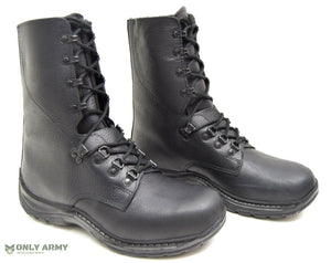 NEW Swiss Army Para Boots Black Leather New Issue Combat Paratrooper Boot Surplu