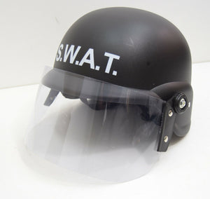 SWAT Style PASGT Plastic Helmet With Visor US Military Police Repro Black M88