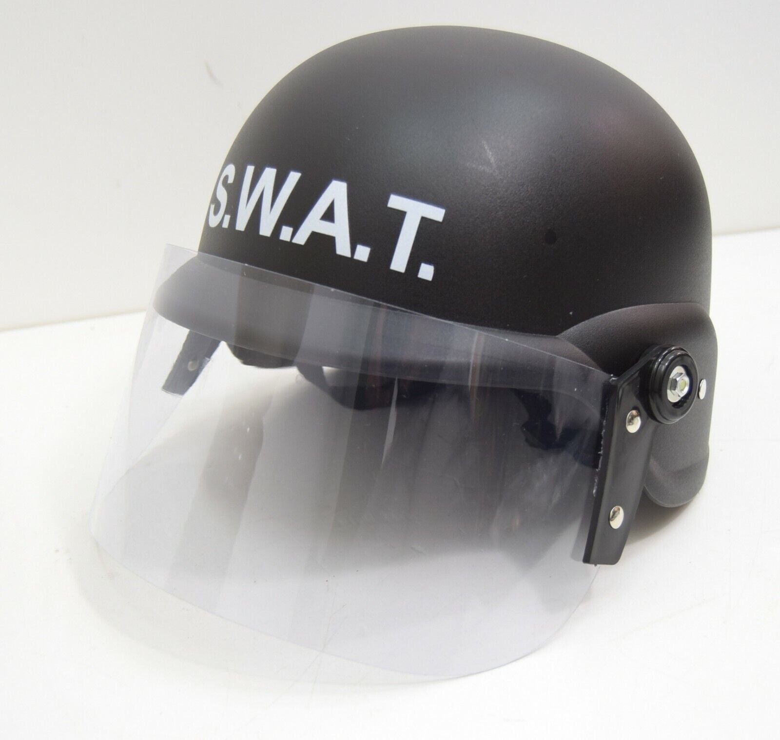 SWAT Style PASGT Plastic Helmet With Visor US Military Police Repro Black M88 