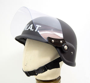 SWAT Style PASGT Plastic Helmet With Visor US Military Police Repro Black M88