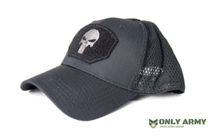 Tactical PUNISHER Mesh Cap Panel Summer Hat Sniper Operators Baseball Skull Blac