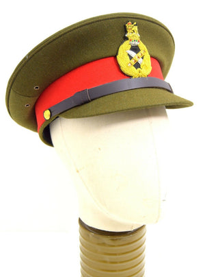 British Army 1940's Khaki Peak Cap WWII Generals Style Dress Uniform Hat WW2 