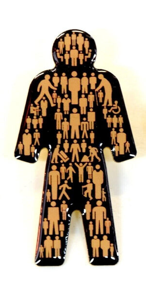 Prostate Cancer Pin Badge MEN UNITED Cancer Research Charity Man Badge Brand New