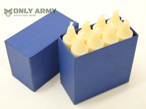 Vintage Swiss Army Candles For Lanterns (Pack of 8) Original Military Surplus