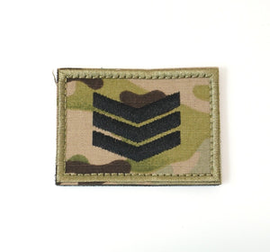 British Army Rank Patch / Badge Hook & Loop Corporal Lance Corporal Sergeant TRF