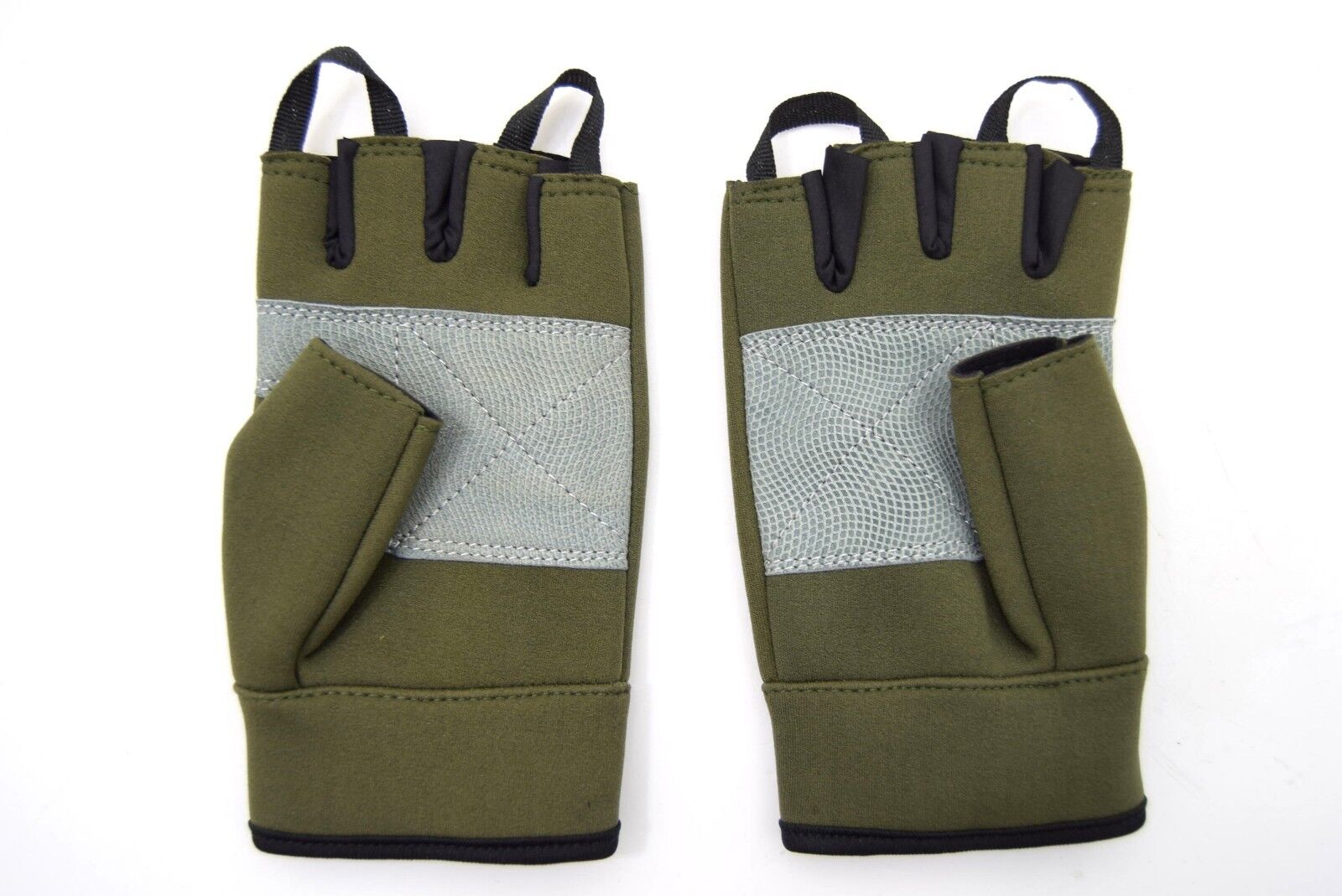Fingerless Neoprene Gloves Olive Green Cycling Handling Tactical Army Work Sport