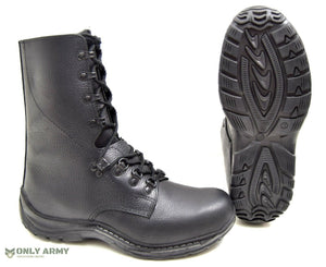 NEW Swiss Army Para Boots Black Leather New Issue Combat Paratrooper Boot Surplu