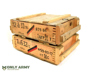 Czech Army Wooden Ammo Box Storage Chest Crate Wood Box Trunk Military Transport