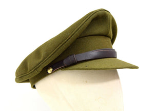 British Army 1940's Khaki Peak Cap WWII Officers No2 Dress Uniform Hat WW2 Issue