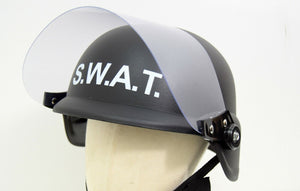 SWAT Style PASGT Plastic Helmet With Visor US Military Police Repro Black M88