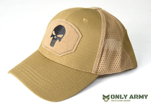 Coyote PUNISHER Mesh Cap Panel Summer Hat Sniper Operators Baseball Skull Tan