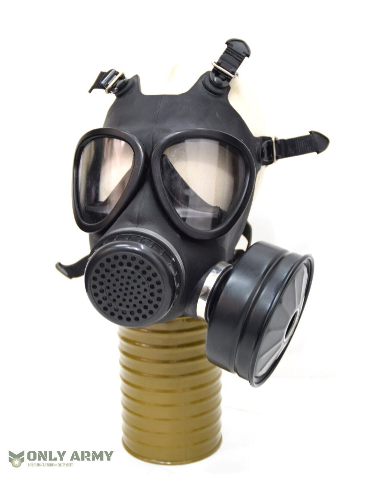 RARE Army Military Surplus Black Rubber Gas Mask 40MM Filter Protective British