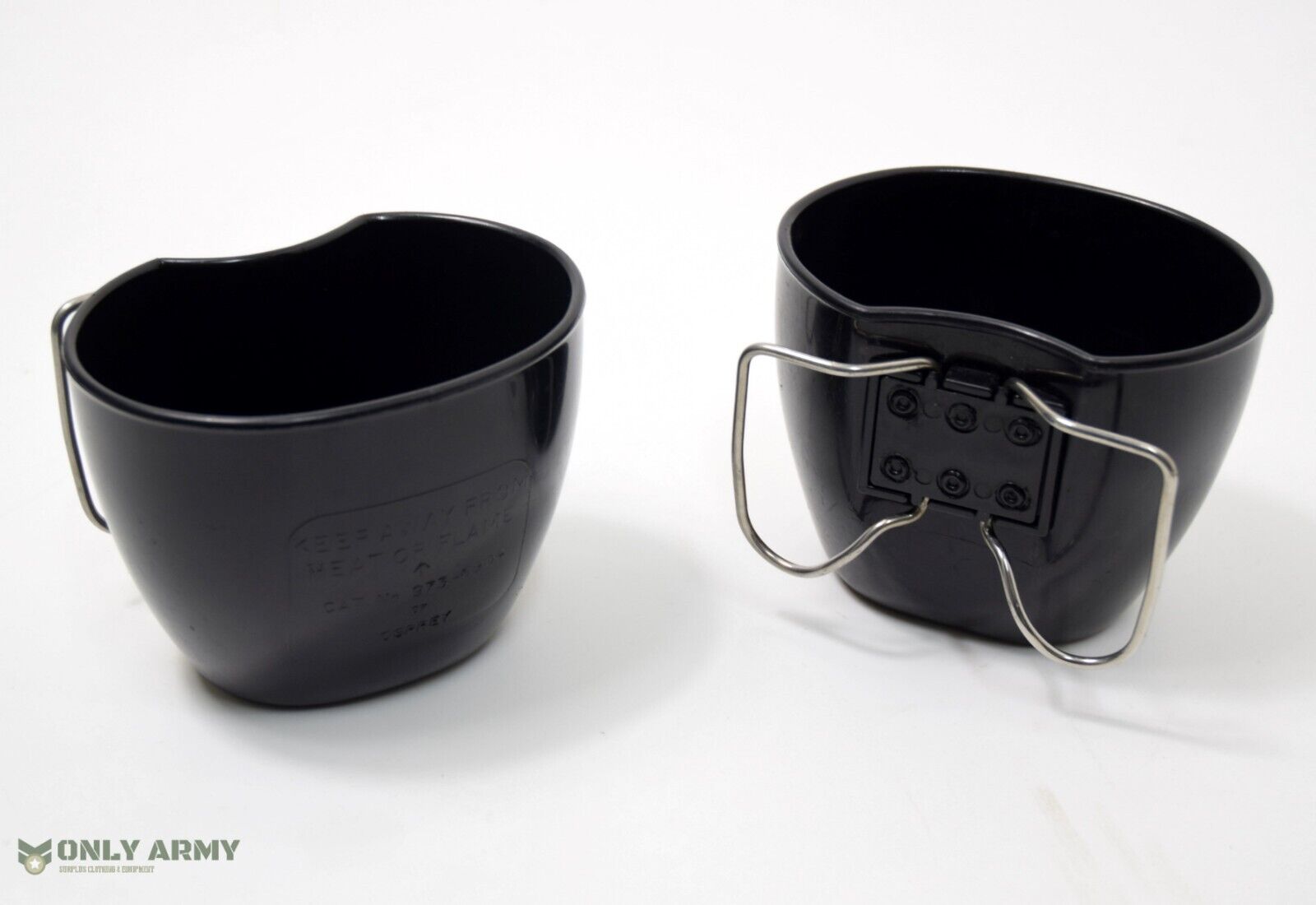 British Army Used Osprey Cup Water Canteen 58 pattern Black Mug Camping Drinking