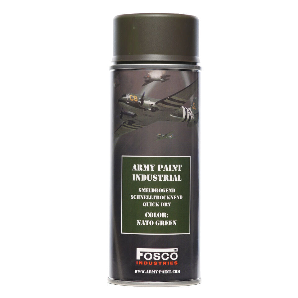 NATO GREEN Army Spray Paint Cans 400ml Military Spec Paint Industrial Euro Camo