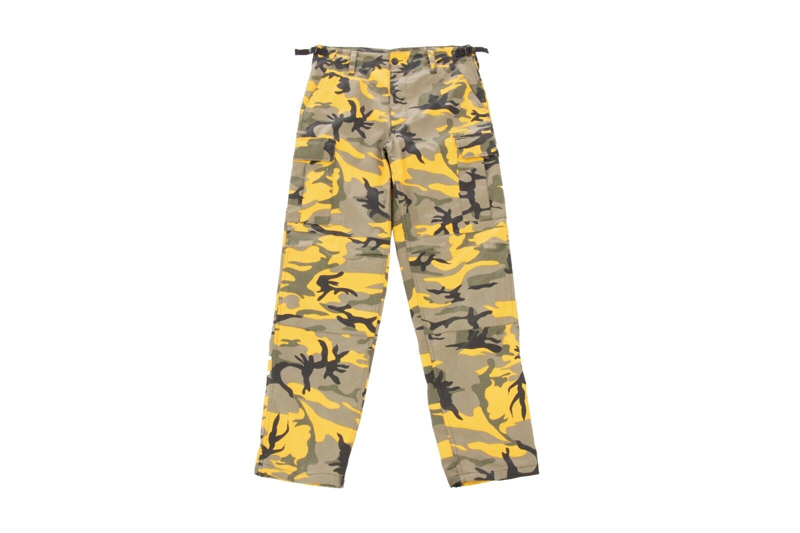 Army Style High Vis Yellow Camo Combat Trouser Cargo Pants BDU Work Outdoor