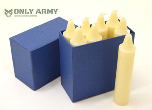 Vintage Swiss Army Candles For Lanterns (Pack of 8) Original Military Surplus