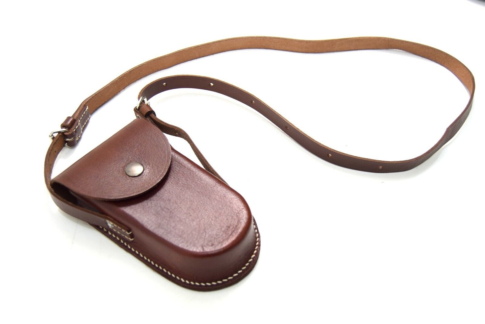 Vintage Swiss Army Leather Pouch With Strap Utility Sling Bag Belt Tool Money