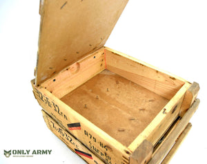 Czech Army Wooden Ammo Box Storage Chest Crate Wood Box Trunk Military Transport