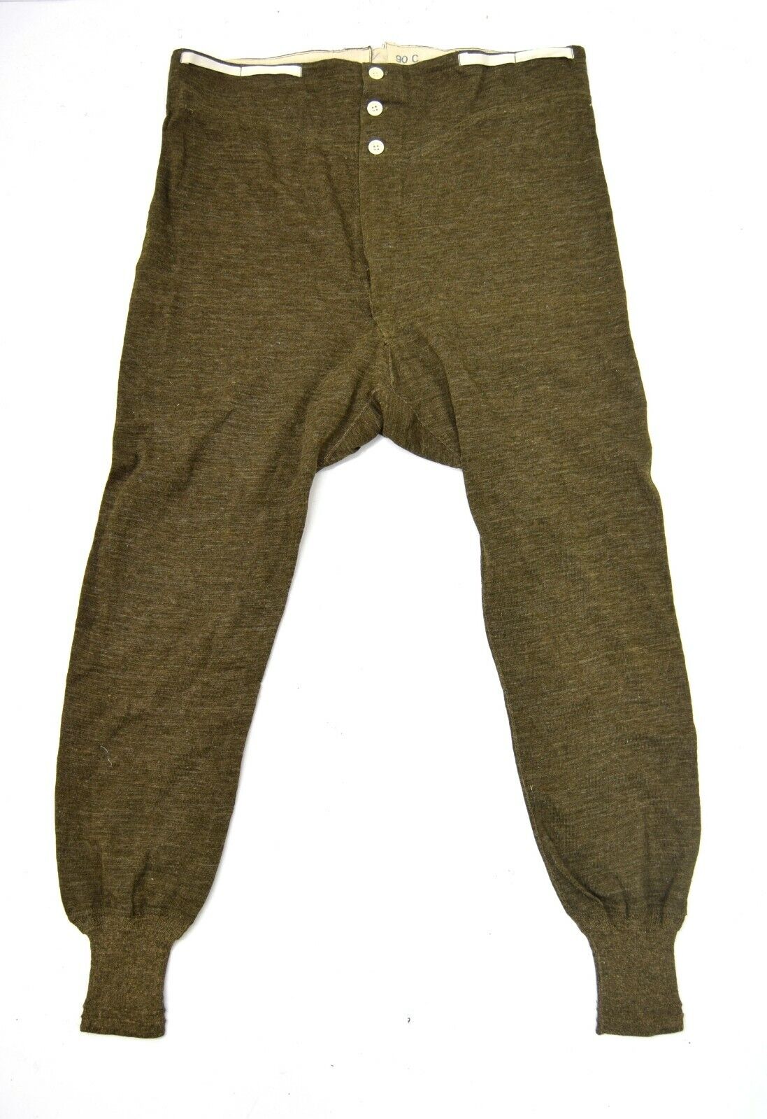 French Army 1940's Dated Long Johns Thermal Bottoms Rare Vintage Cotton Wool 