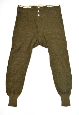 French Army 1940's Dated Long Johns Thermal Bottoms Rare Vintage Cotton Wool