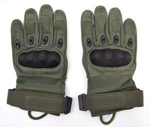 US Army Tactical Hard Knuckle Gloves Sage Green Combat Leather Protective Glove