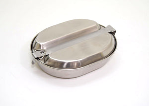 US Army Mess Tin Set Stainless Steel Kit Cook Set Cooking Camping Military USMC