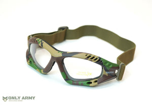 US Army Military Style Woodland Camo Tactical Goggles Eye Protection Glasses