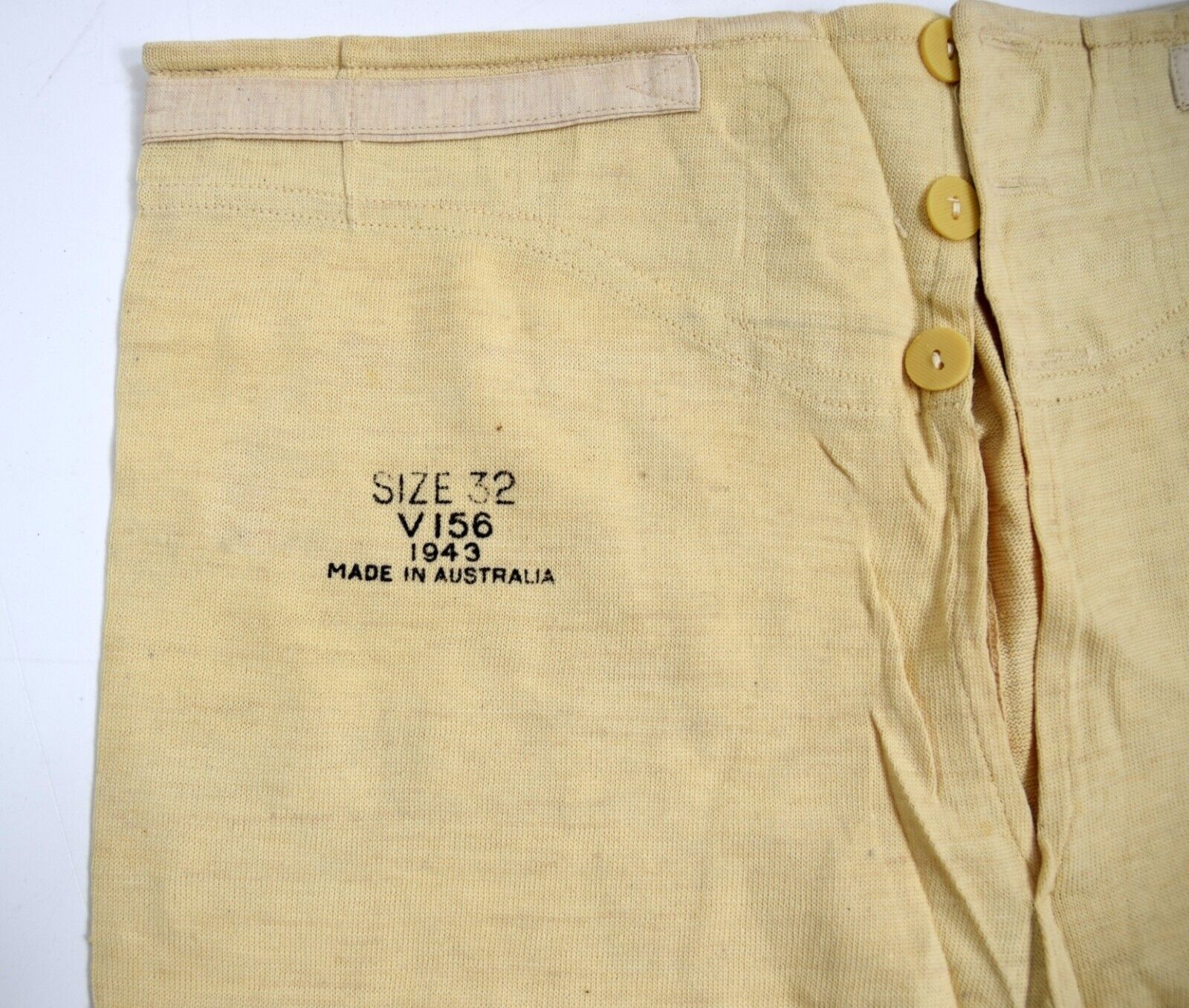 RARE Dated Original British Army 1943 Underwear Boxer Shorts Thermals WW2 1940's