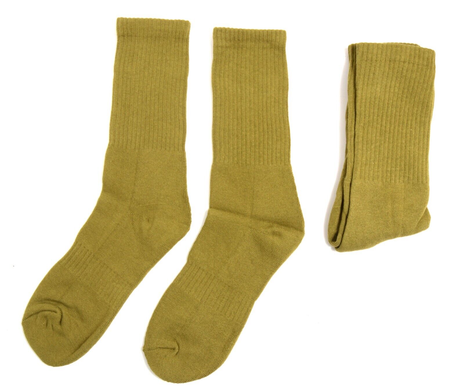 5 x Pairs US Army Khaki Mustard Socks NEW OLD STOCK OD Olive General Issue NEW