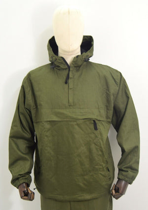OD Olive Wool Lined Winter Smock Canvas Cotton Anorak Buffalo Top Hooded Jacket