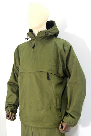 OD Olive Wool Lined Winter Smock Canvas Cotton Anorak Buffalo Top Hooded Jacket