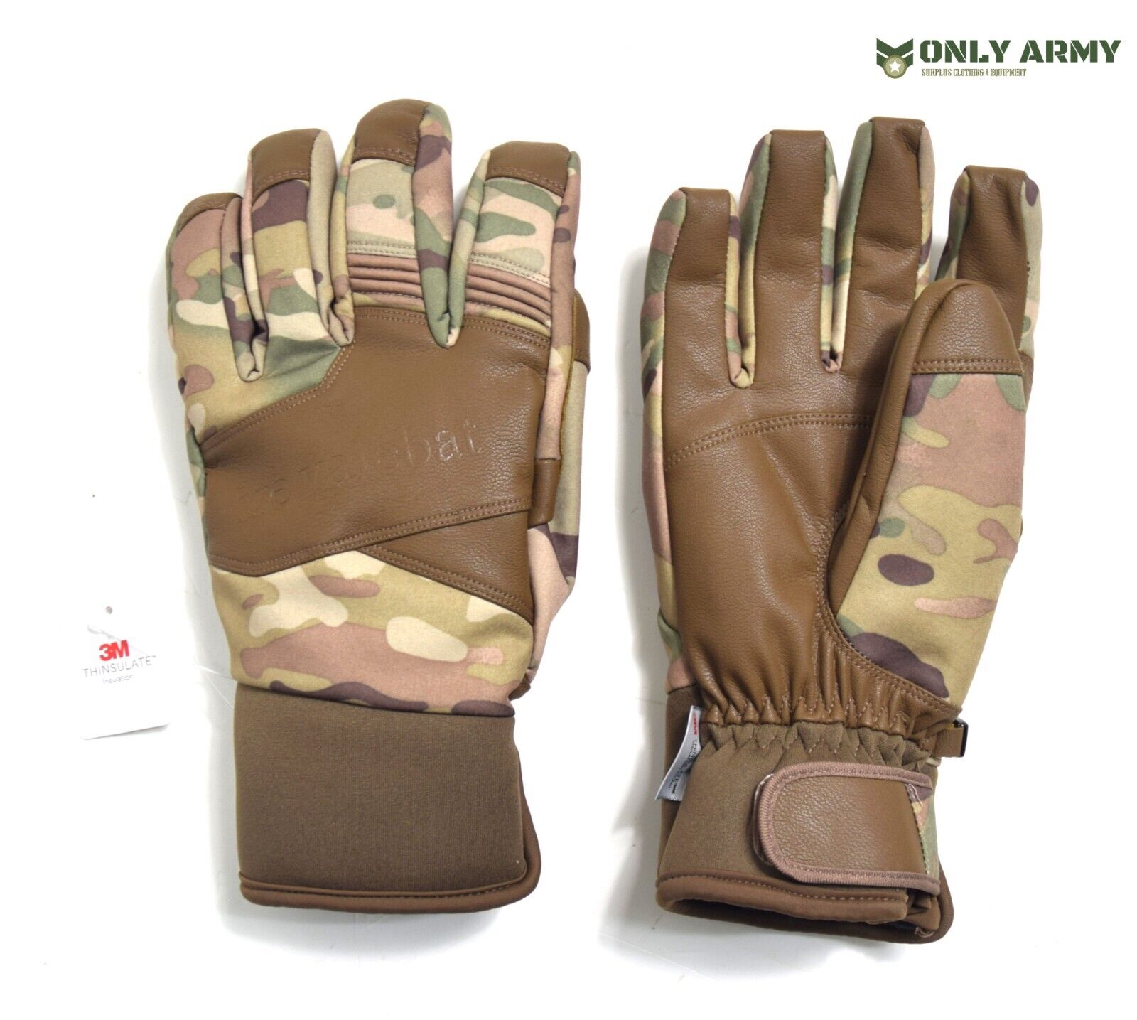 Premium MULTICAM Cold Weather Gloves ECW Outdoor Thermal 3M Thinsulate Army